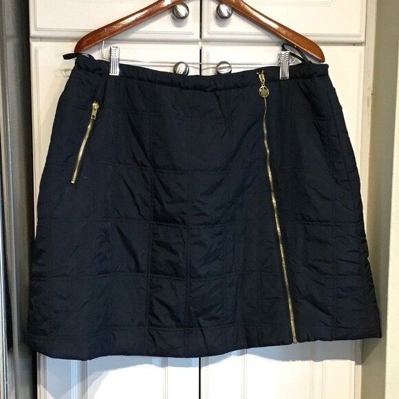 Mariah Carey Black Quilted Zip Up Skirt Size 2X - Picture 1 of 3